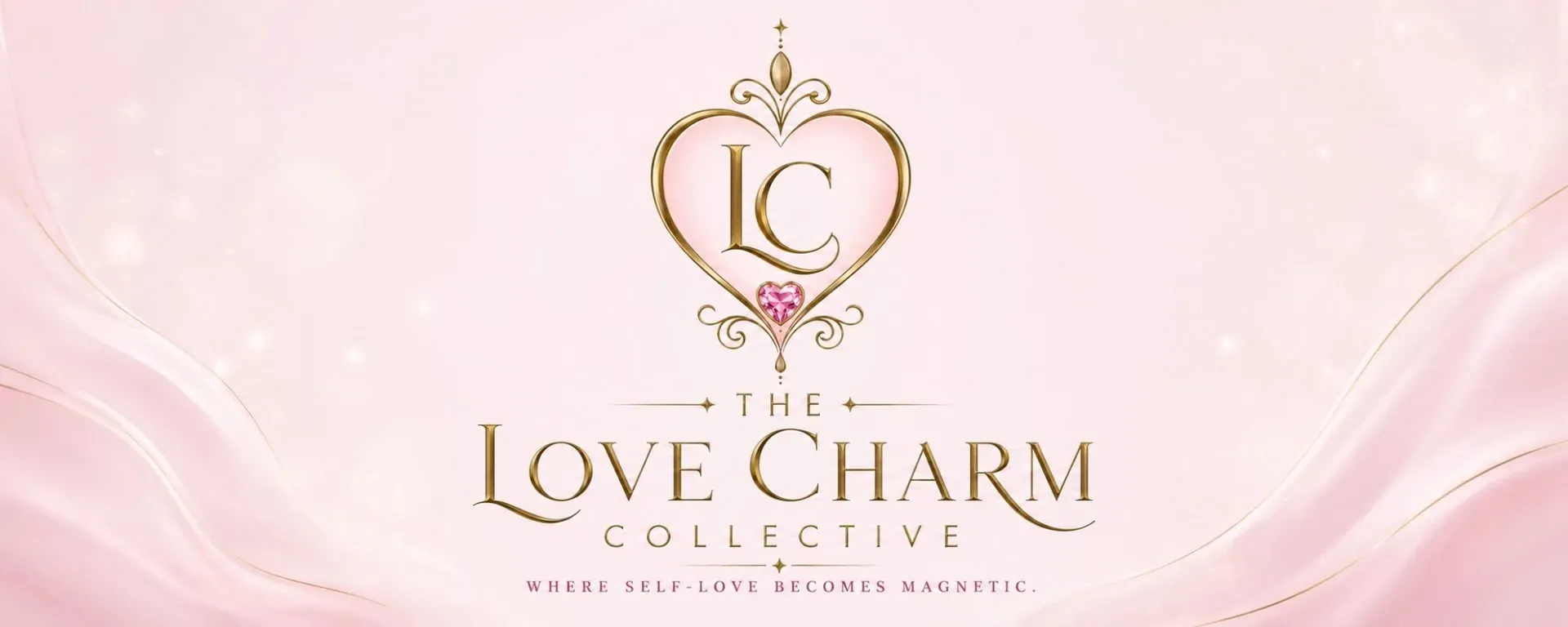 The Love Charm Collective logo – luxury Australian botanical skincare brand